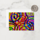 Farbige Wirbel Mitteilungskarte (Vorderseite/Rückseite Beispiel)