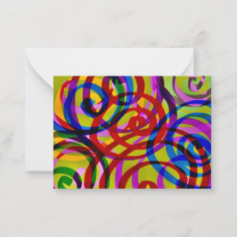 Farbige Wirbel Mitteilungskarte