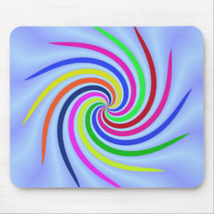 Farbige Wirbel Mousepad