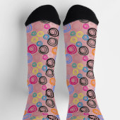 Farbige Wirbel Socken (Oben)