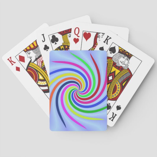 Farbige Wirbel Spielkarten (Rückseite)