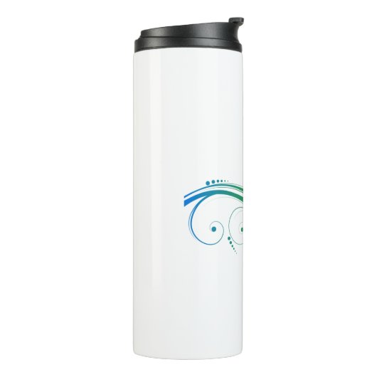 Farbige Wirbel Thermosbecher (Nach links gedreht)