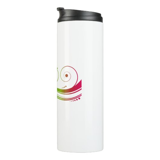 Farbige Wirbel Thermosbecher (Nach rechts gedreht)