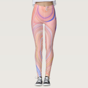 Farbige Wirble Muster Leggings