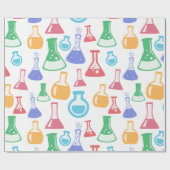 Farbige Wissenschaft / Chemie-Muster Geschenkpapier (Flach)