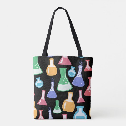 Farbige Wissenschaft / Chemie-Muster Tasche (Rückseite)