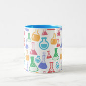Farbige Wissenschaft / Chemie-Muster Zweifarbige Tasse (Mittel)