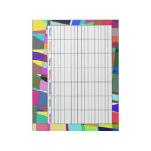 Farbige Wochenplaner Notizblock (Rotiert)