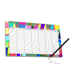 Farbige Wochenplaner Notizblock