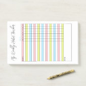 Farbige wöchentliche Habit-Tracker-Notizen Post-it Klebezettel (Auf Schreibtisch)