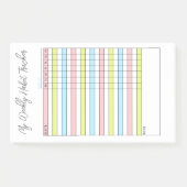 Farbige wöchentliche Habit-Tracker-Notizen Post-it Klebezettel (Vorderseite)