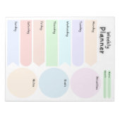 Farbige Wöchentlicher Planerzirkel Notepad Notizblock (Vorderseite)
