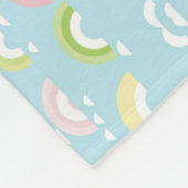 Farbige Wolke und Regenbogen Nahtlos Fleecedecke (Ecke)