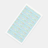 Farbige Wolke und Regenbogen Nahtlos Serviette (Ecke)