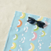 Farbige Wolke und Regenbogen Nahtlos Strandtuch (Beispiel)