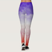 Farbige Wolken drei Leggings (Rückseite)