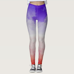 Farbige Wolken drei Leggings
