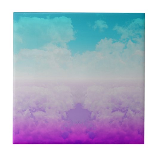 Farbige Wolken Fliese (Vorderseite)