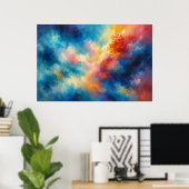Farbige Wolken in Bewegung Poster (Heimbüro)