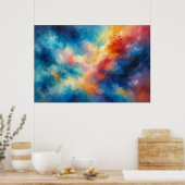 Farbige Wolken in Bewegung Poster (Küche)