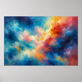 Farbige Wolken in Bewegung Poster