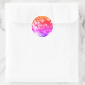 Farbige Wolken - Runder Aufkleber (Tasche)