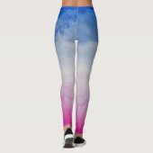 Farbige Wolken zwei Leggings (Rückseite)