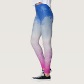 Farbige Wolken zwei Leggings (Links)