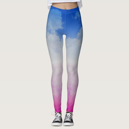 Farbige Wolken zwei Leggings (Vorderseite)