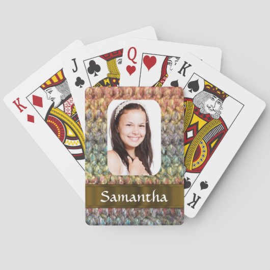 Farbige Wollvorlage Spielkarten (Rückseite)