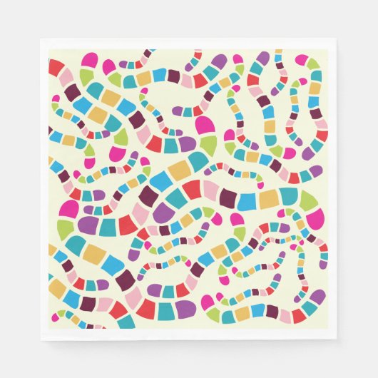 Farbige Worms Paper Napkins Serviette (Vorderseite)