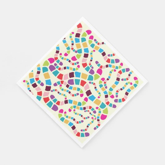 Farbige Worms Paper Napkins Serviette (Ecke)