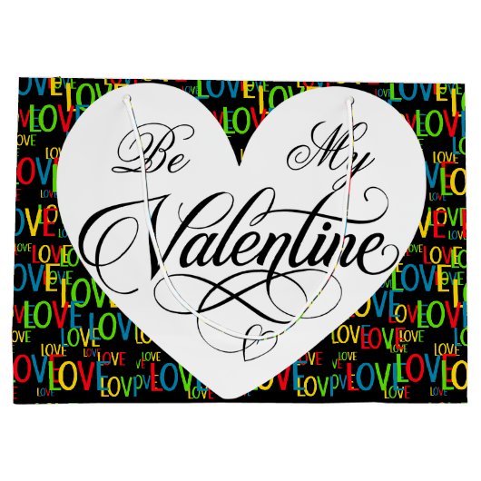 Farbige Worte der Liebe Große Geschenktüte (Rückseite)