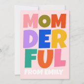 Farbige wunderbare Muttertags-Foto Karte (Vorderseite)