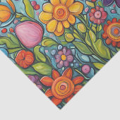 Farbige wunderliche Sommerblumen Seidenpapier (Ausschnitt)