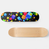 Farbige Würfel 2 Skateboard (Horizontal)