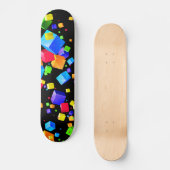 Farbige Würfel 2 Skateboard (Vorderseite)