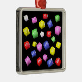Farbige Würfel 3d gerendert Ornament Aus Metall (Rechts)