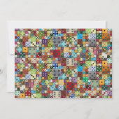 Farbige Würfel Bunco Einladung (Vorderseite)