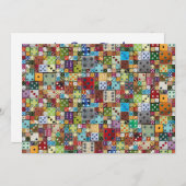 Farbige Würfel Bunco Einladung (Vorne/Hinten)