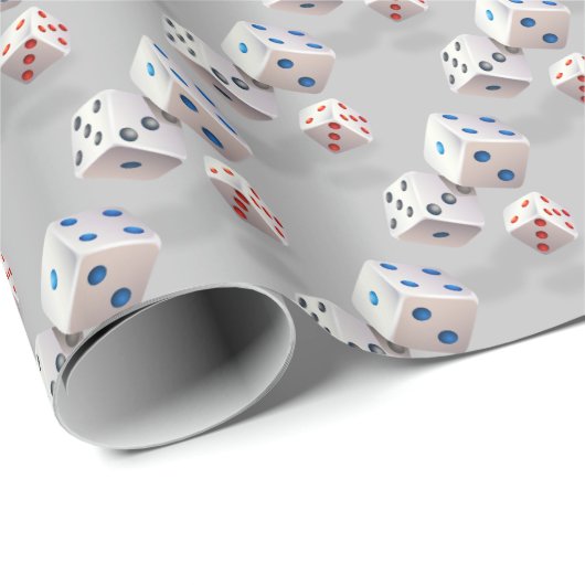 Farbige Würfel Geschenkpapier (Rolleneckpunkt)