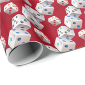Farbige Würfel Geschenkpapier (Rolleneckpunkt)