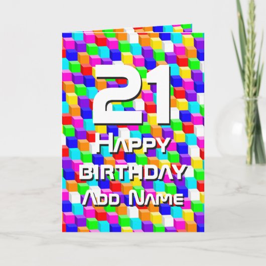 Farbige Würfel Karte (Vorderseite)