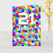 Farbige Würfel Karte (Gelbe Blume)