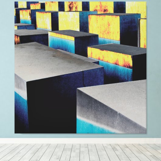 Farbige Würfel Leinwanddruck (Insitu (Holzboden))