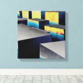 Farbige Würfel Leinwanddruck (Insitu (Holzboden))