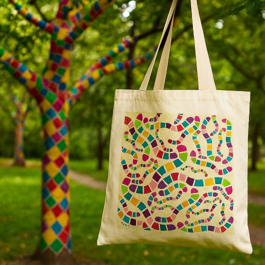 Farbige Würmer Tote Bag Tragetasche