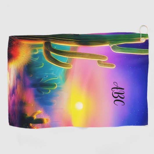 Farbige Wüstencreme Golfhandtuch (Horizontal)