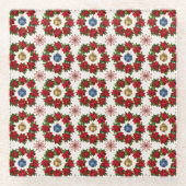 Farbige Xmas floraler Untersetzer (Vorderseite)