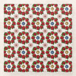 Farbige Xmas floraler Untersetzer